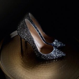 Jimmy Choo Navy/Silver Romy 100